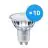 Confezione Multipack 10x Philips MASTER Value LEDspot GU10 PAR16 4.9W 380lm 36D - 940 Bianco Freddo | Miglior resa cromatica - Dimmerabile - Sostitutiva 50W