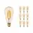 Confezione Multipack 10x Noxion Lucent LED E27 Edison Filamento Ambra 7.2W 630lm -  822 Bianco Molto Caldo | Dimmerabile - Sostitutiva 50W