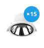 Confezione Multipack 15x Noxion Downlight LED Apollo 20W 2500lm 60D - 830 Luce Calda | 220mm - Alu Riflettore - UGR <19