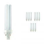 Confezione Multipack 10x Philips MASTER PL-C 18W - 827 Bianco Molto Caldo | 2 Pin