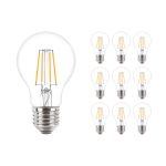 Confezione Multipack 10x Philips Corepro LEDbulb E27 Pera Chiara 4.3W 470lm - 827 Bianco Molto Caldo | Sostitutiva 40W