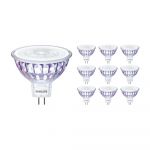 Confezione Multipack 10x Philips Master Value LEDspot GU5.3 MR16 5.8W 460lm 36D - 930 Luce Calda | Miglior resa cromatica - Dimmerabile - Sostitutiva 35W