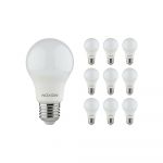 Confezione Multipack 10x Noxion Lucent Classic LED E27 Pera Ghiaccio 8.5W 806lm - 827 Bianco Molto Caldo | Sostitutiva 60W