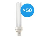 Confezione Multipack 50x Philips MASTER PL-C Xtra 18W - 830 Luce Calda | 2 Pin