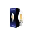 Noxion Lucent LED E14 Candela Filamento Chiara 4.5W 470lm - 827 Bianco Molto Caldo | Sostitutiva 40W