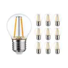 Confezione Multipack 10x Noxion Lucent LED E27 Pera Filamento Chiara 2.5W 250lm - 827 Bianco Molto Caldo | Sostitutiva 25W