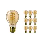 Confezione Multipack 10x Philips MASTER Value LEDbulb E27 Pera Oro 4W 250lm - 918 Bianco Molto Caldo | Miglior resa cromatica - Dimmerabile - Sostitua 25W