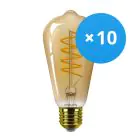 Confezione Multipack 10x Philips MASTER Value LEDbulb E27 Edison Filamento Oro 4W 250lm - 927 Bianco Molto Caldo | Miglior resa cromatica - Dimmerabile - Sostitua 25W