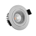 Noxion Faretti LED Leda Inclinabile Aluminium 6W 400lm 36D - 927 Bianco Molto Caldo | Ritaglio 83mm - IP44 - Miglior resa cromatica - Dimmerabile